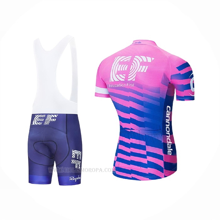 2020 Ropa Ciclismo EF Education First-drapac Rosa Azul Mangas Corta y Culotte Corto